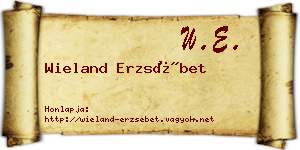Wieland Erzsébet névjegykártya