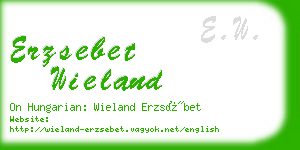 erzsebet wieland business card